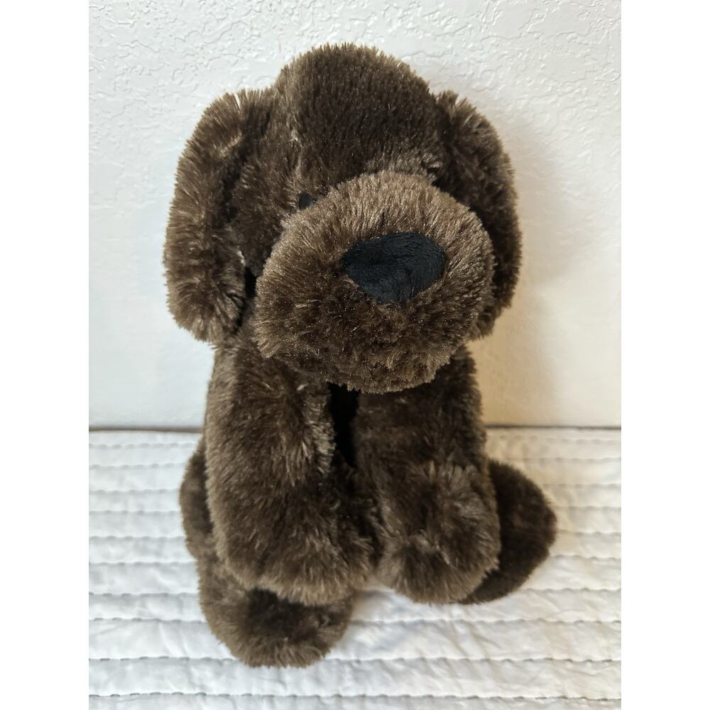 Animal Adventure Plush Stuffed Dark Brown Floppy Dog Puppy 2013 Shaggy 16”
